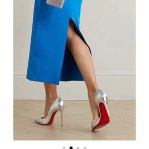 Read description pls! ISO Christian Louboutin Iriza 100 Metallic Leather Pumps